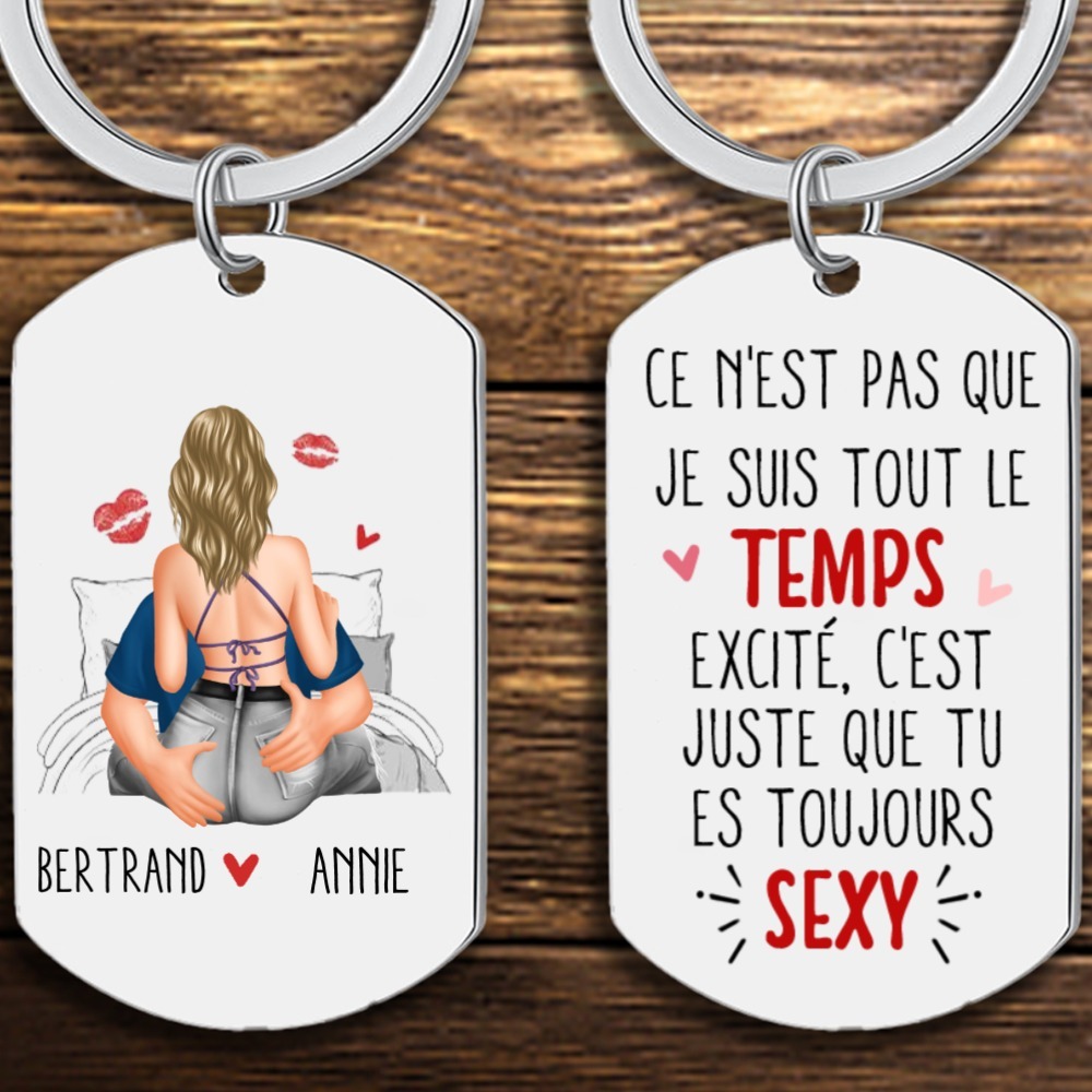 Porte-clés 2 Prénoms Personnalisés Porte-Clés Personnaliables Pour Couple | Jessemade