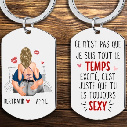 Porte-clés 2 Prénoms Personnalisés Porte-Clés Personnaliables Pour Couple | Jessemade