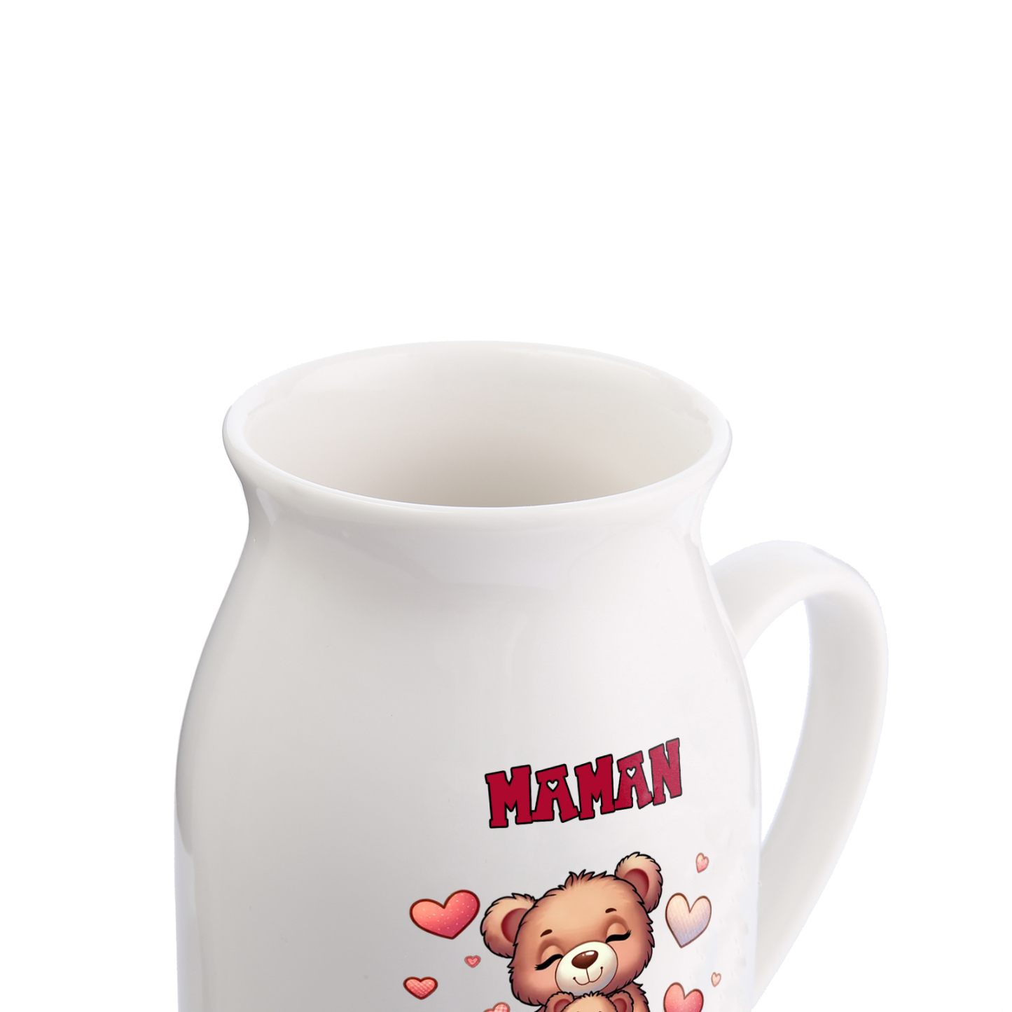 Vase à Fleurs Ours 6 Prénoms Personnalisés avec Texte Décoration de la Maison