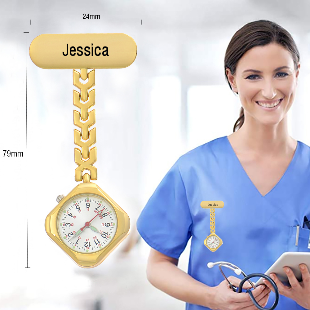 Montre de poche Cadran Infirmière Prénom Personnalisé