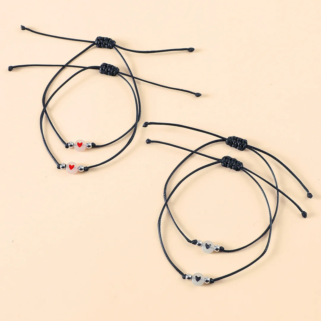 À Filleule & Marraine - Bracelet en Commun 2PCS Bracelets Cœur｜Jessemade