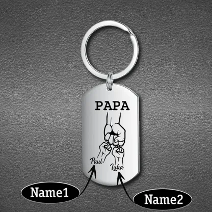 À Papa-Portefeuille 2 Prénoms Personnalisés avec 2 Enfants Classique Homme Porte-Monnaie Carte | Jessemade