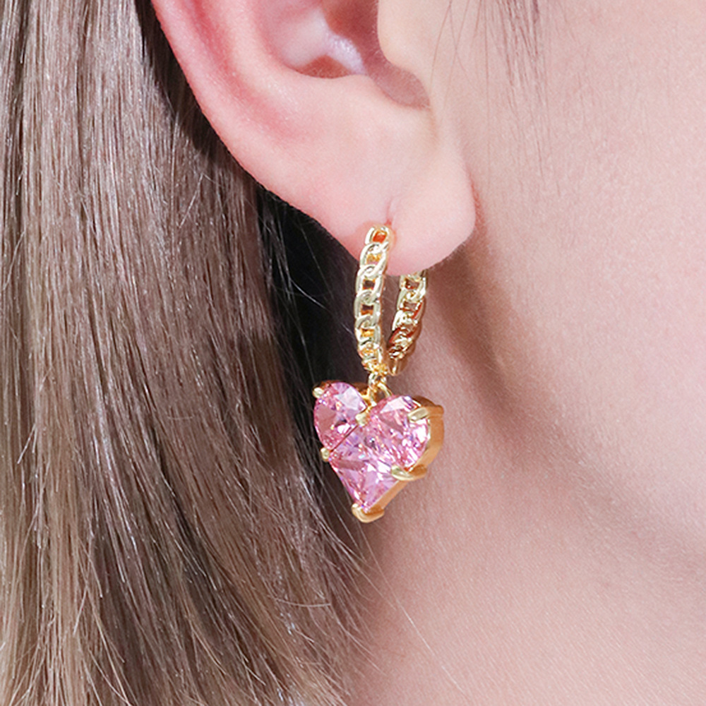 Boucles d'Oreilles Cœur et Perle pour Femmes
