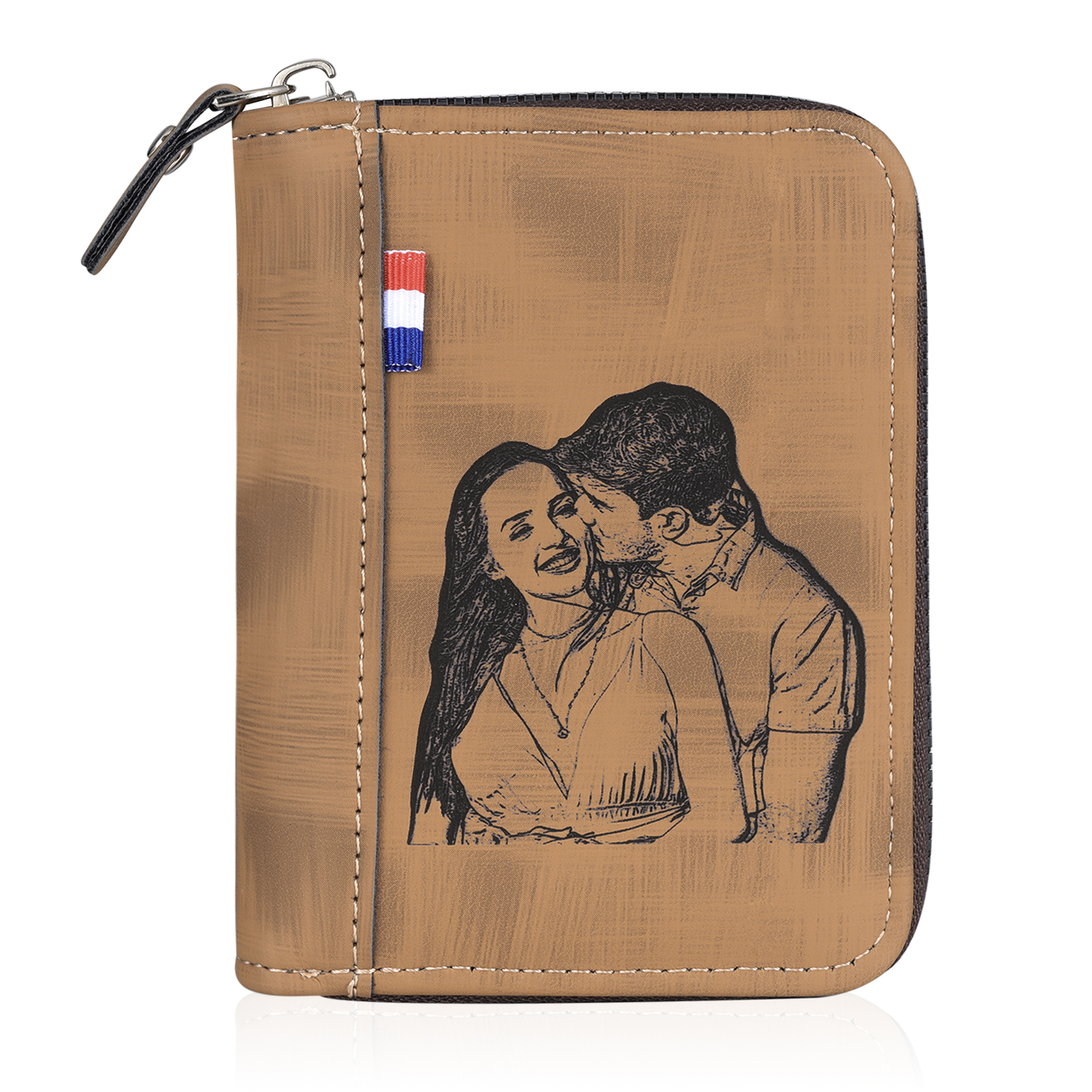 Portefeuille Classique 1 Prénom et Lettre Personnalisés avec Photo Porte-Monnaie Carte