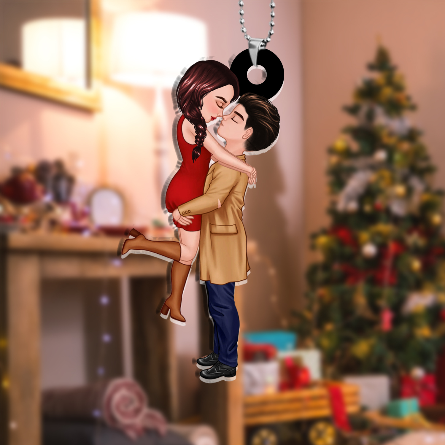 Ornements Acrylique Personnalisé pour Couple