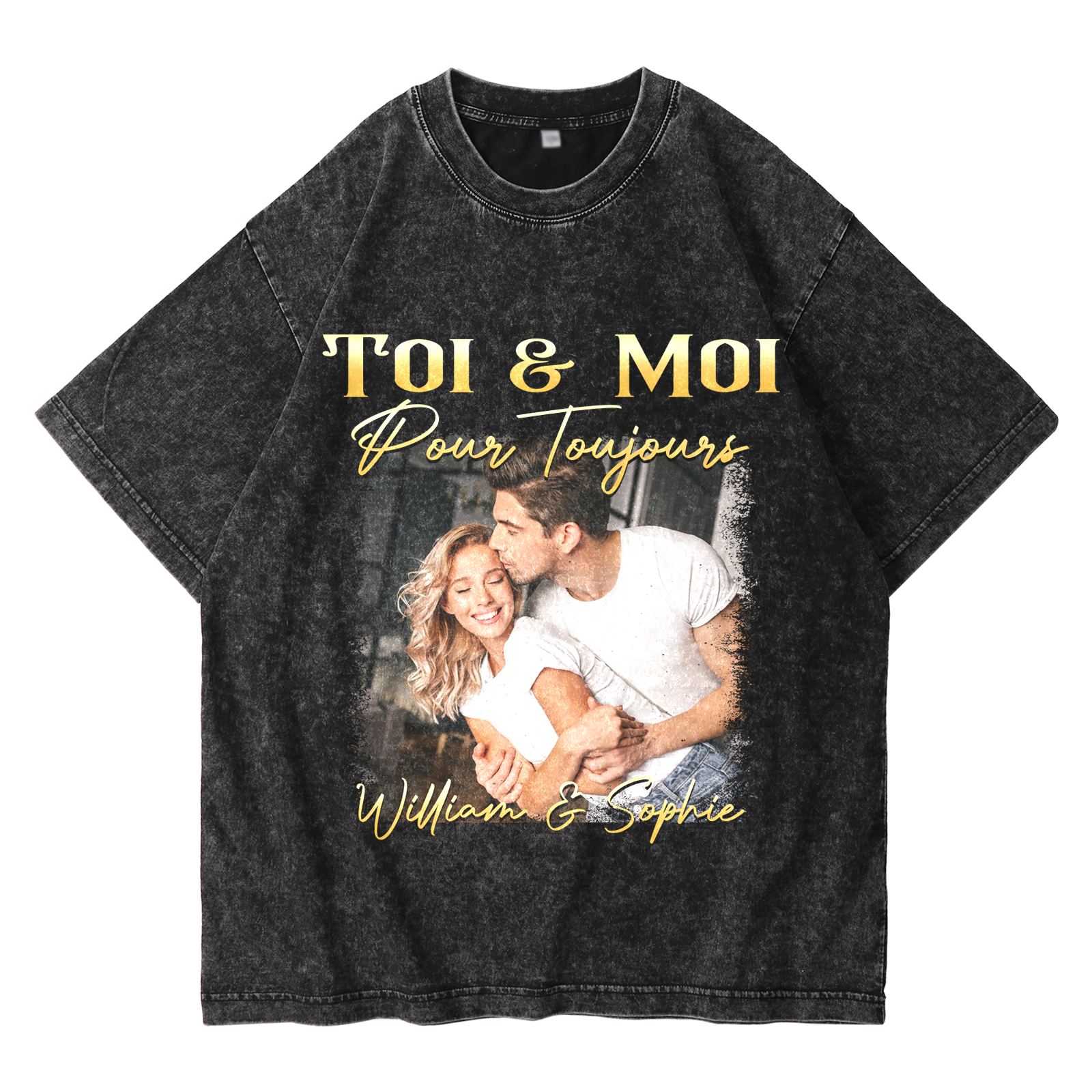 T-shirt Personnalisé Avec Texte Et Photo - Homme/Femme - Toutes Tailles (S à 5XL) - Cadeau Original Pour Toutes Occasions