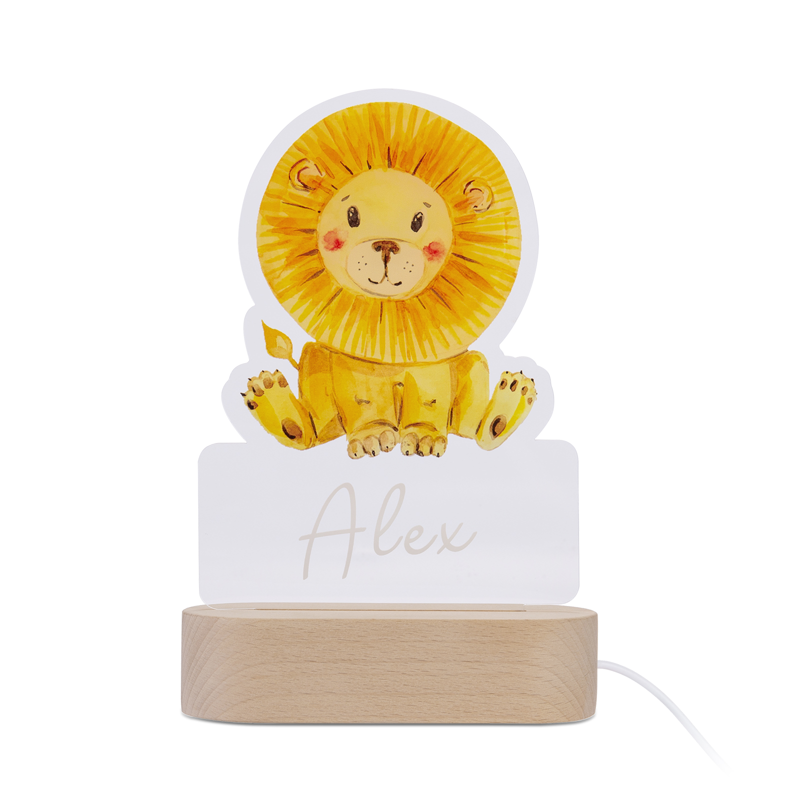 Lampe de chevet Petit lion LED Lumières monochrome personnalisée
