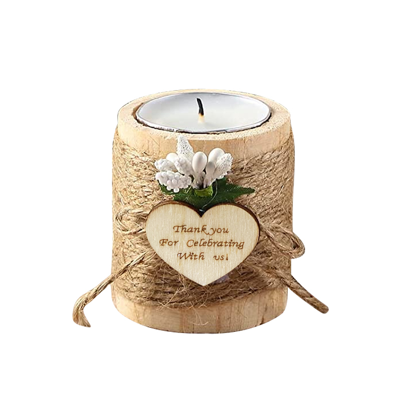 Bougeoir en Bois avec bougie