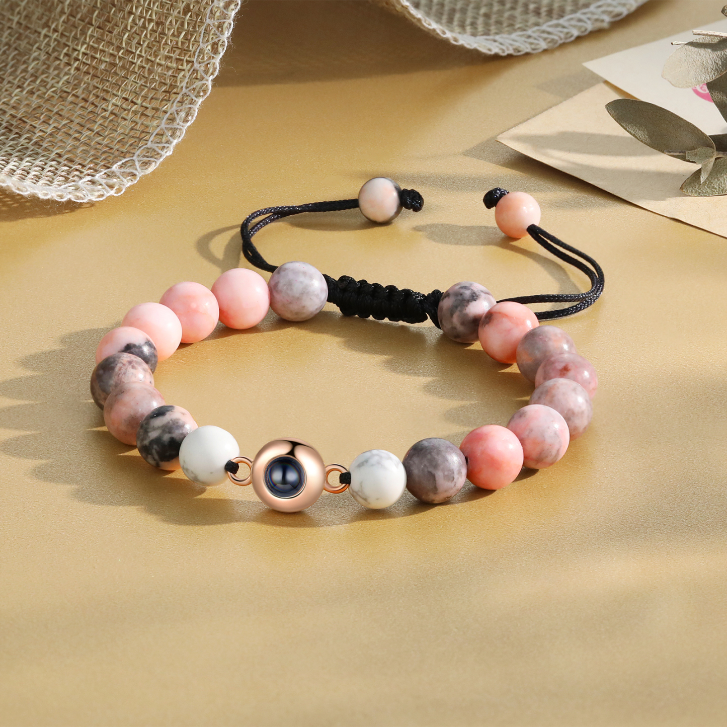 Bracelet Photo Projection de Pierres 1 Photo Personnalisée|Jessemade