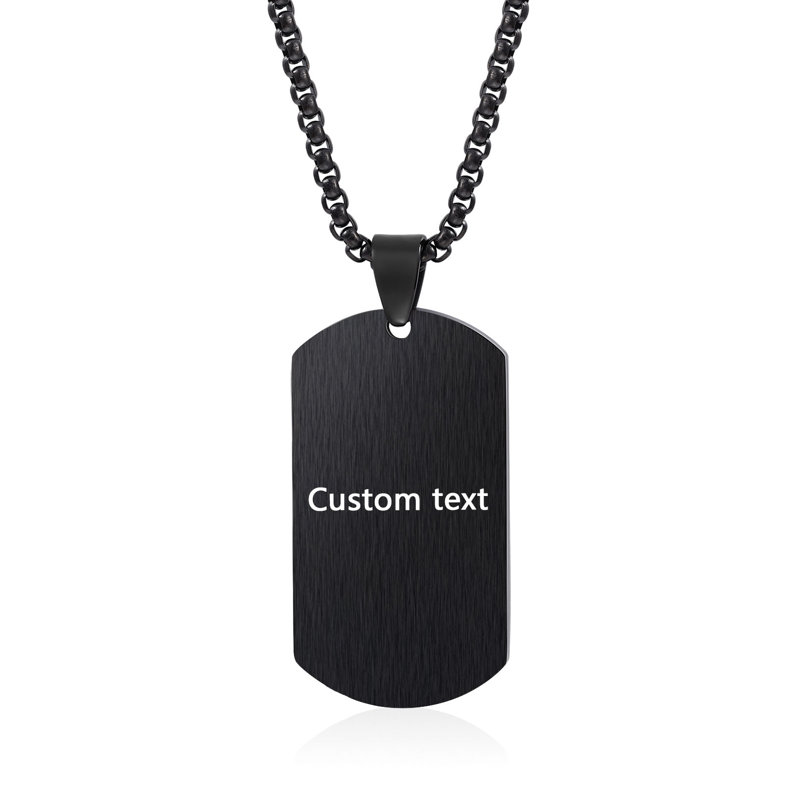Collier 1 Prénom et Texte Personnalisés avec Date