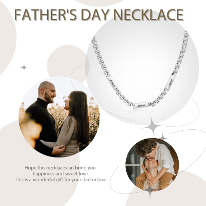 Collier 3 Prénoms Personnalisé Collier Homme