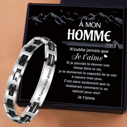 A Mon Homme-Bracelets Pour Hommes Bracelets Gravure Personnalisés Bracelet Homme