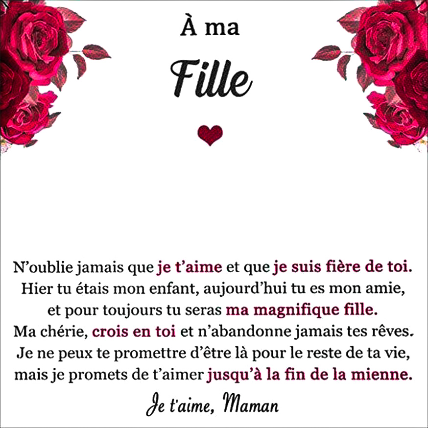 À ma Fille - Carte de Cadeau
