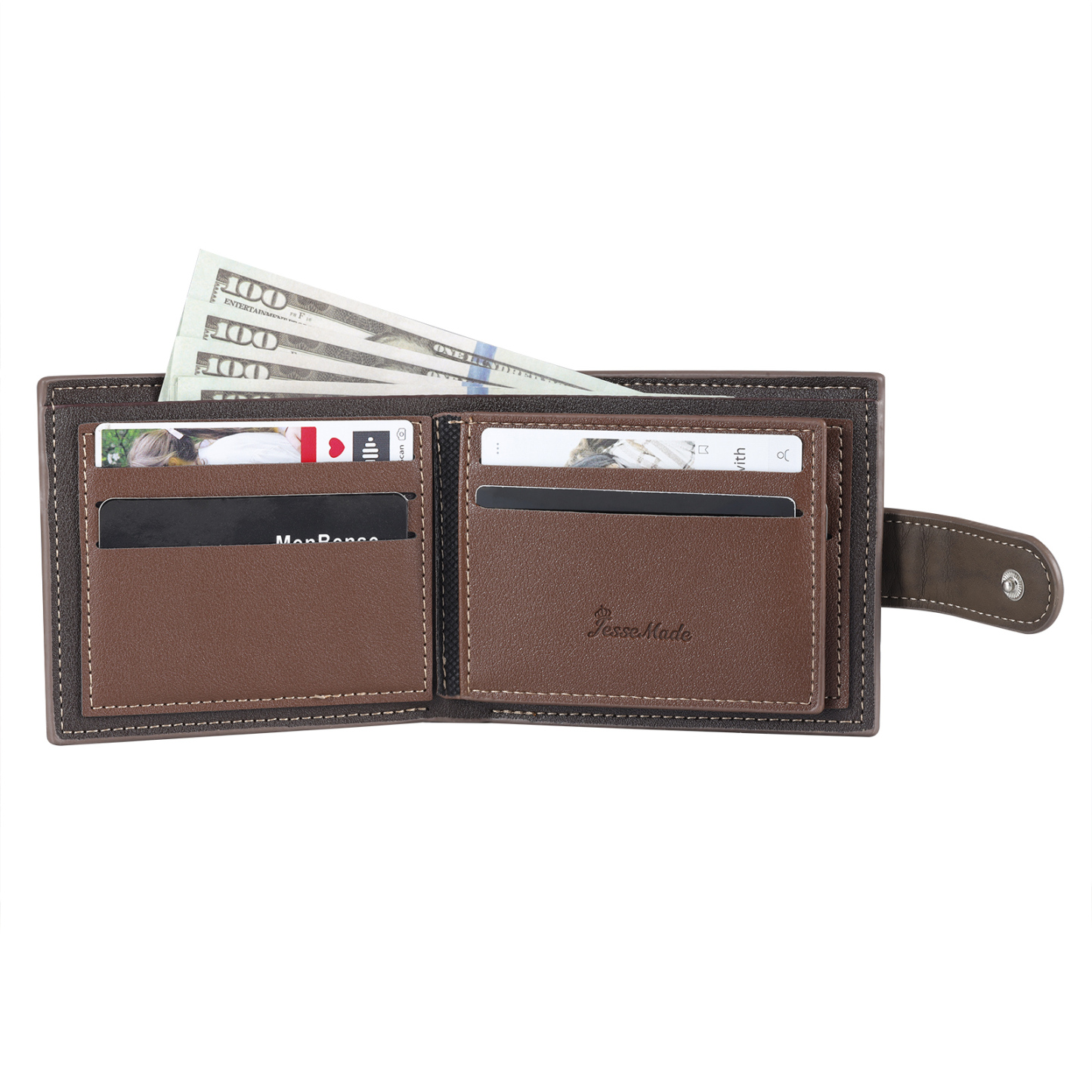 Portefeuille Classique 1 Prénom et Lettre Personnalisés avec Photo Porte-Monnaie Carte