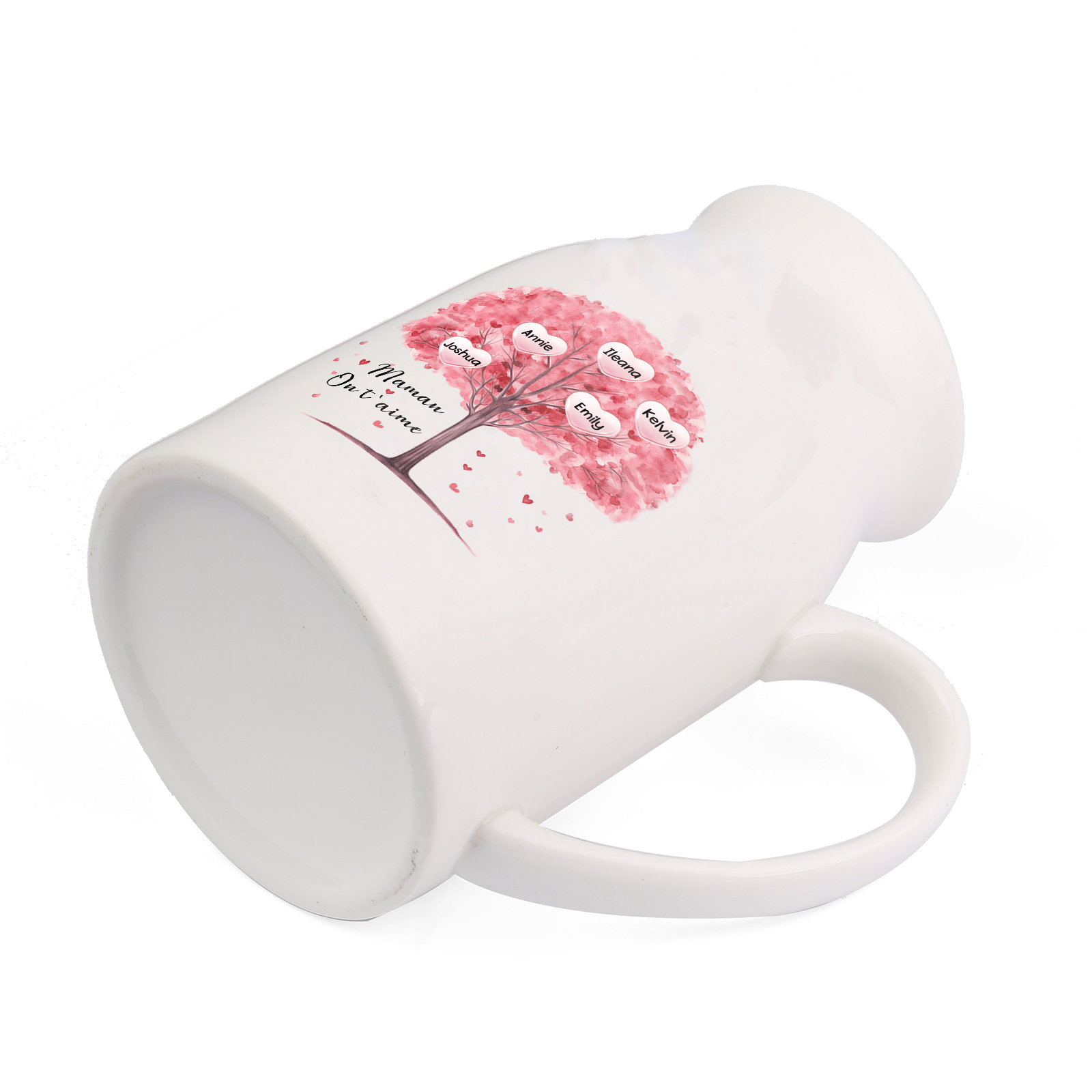 Vase à Fleurs Arbre 5 Prénoms Personnalisés avec Texte Décoration de la Maison