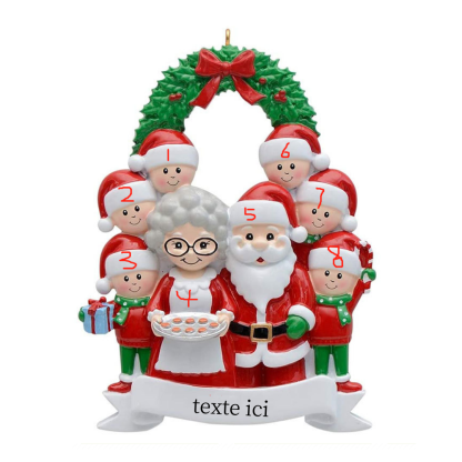 Ornements de Noël Poupée 8 Prénoms Personnalisés et texte