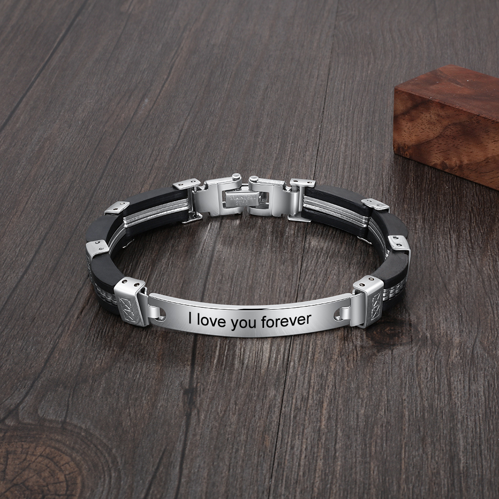Bracelets Pour Hommes Bracelets De Gravure Gratuits Personnalisés Bracelet Homme