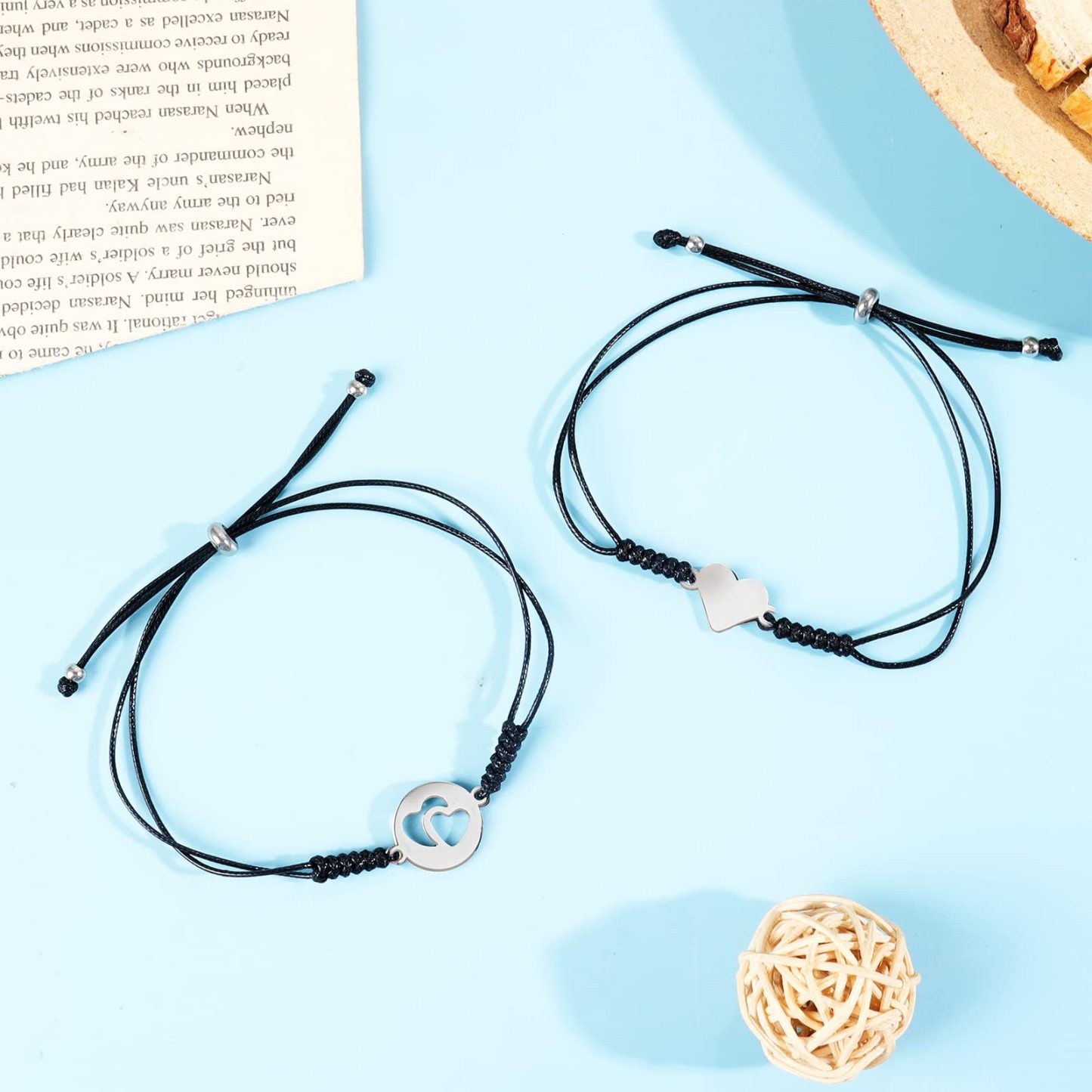 3PCS Ensemble de Bracelet Coeur - Cadeau Rentrée Scolaire Premier jour d’école｜Jessemade