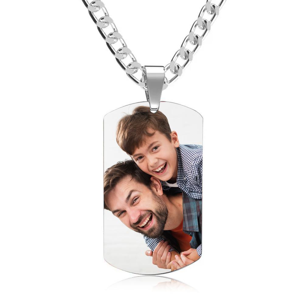 Collier Personnalisé Homme avec Photo en Acier Inoxydable｜Jessemade