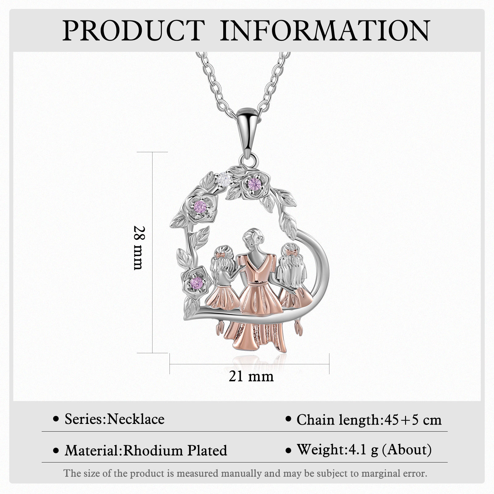 Collier mère et fille Cœur