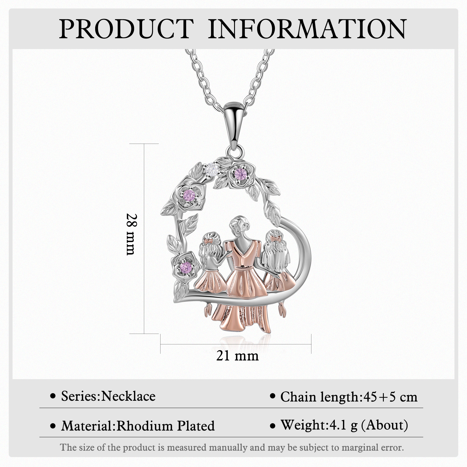 Collier mère et fille Cœur