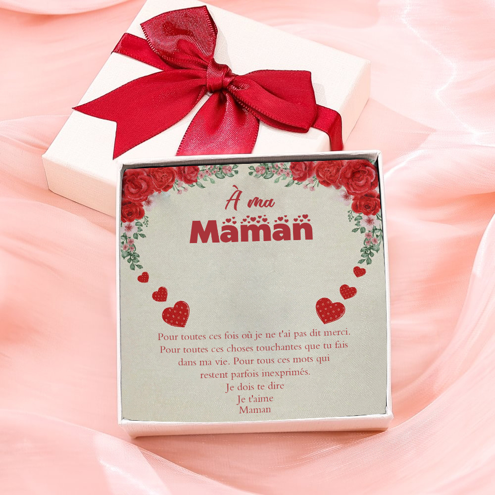 À ma Maman - Carte avec coffre cadeau