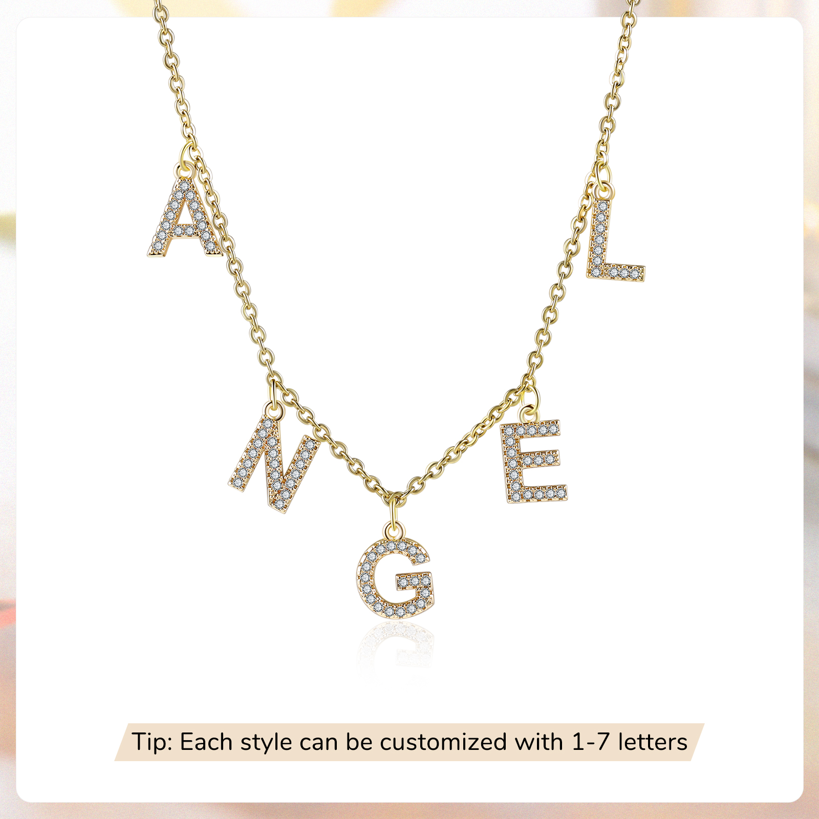 Collier Chaîne à Maillons Prénom Personnalisé 1-7 Lettres