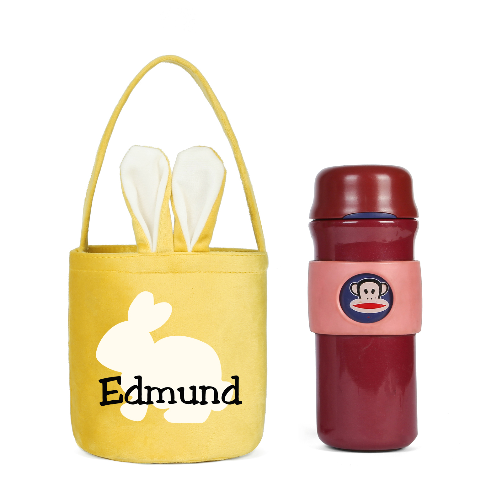 Sac de Pâques Lapin 1 Prénom Personnalisés Tote Bag Enfant