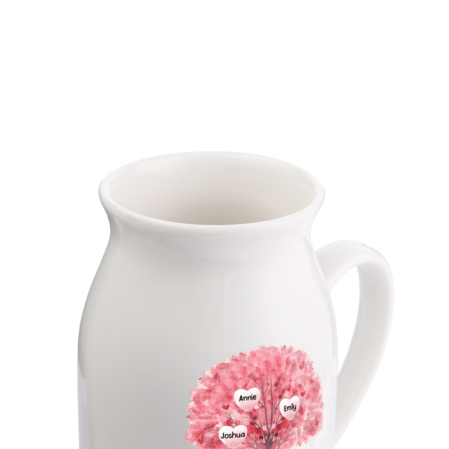 Vase à Fleurs Arbre 3 Prénoms Personnalisés avec Texte Décoration de la Maison