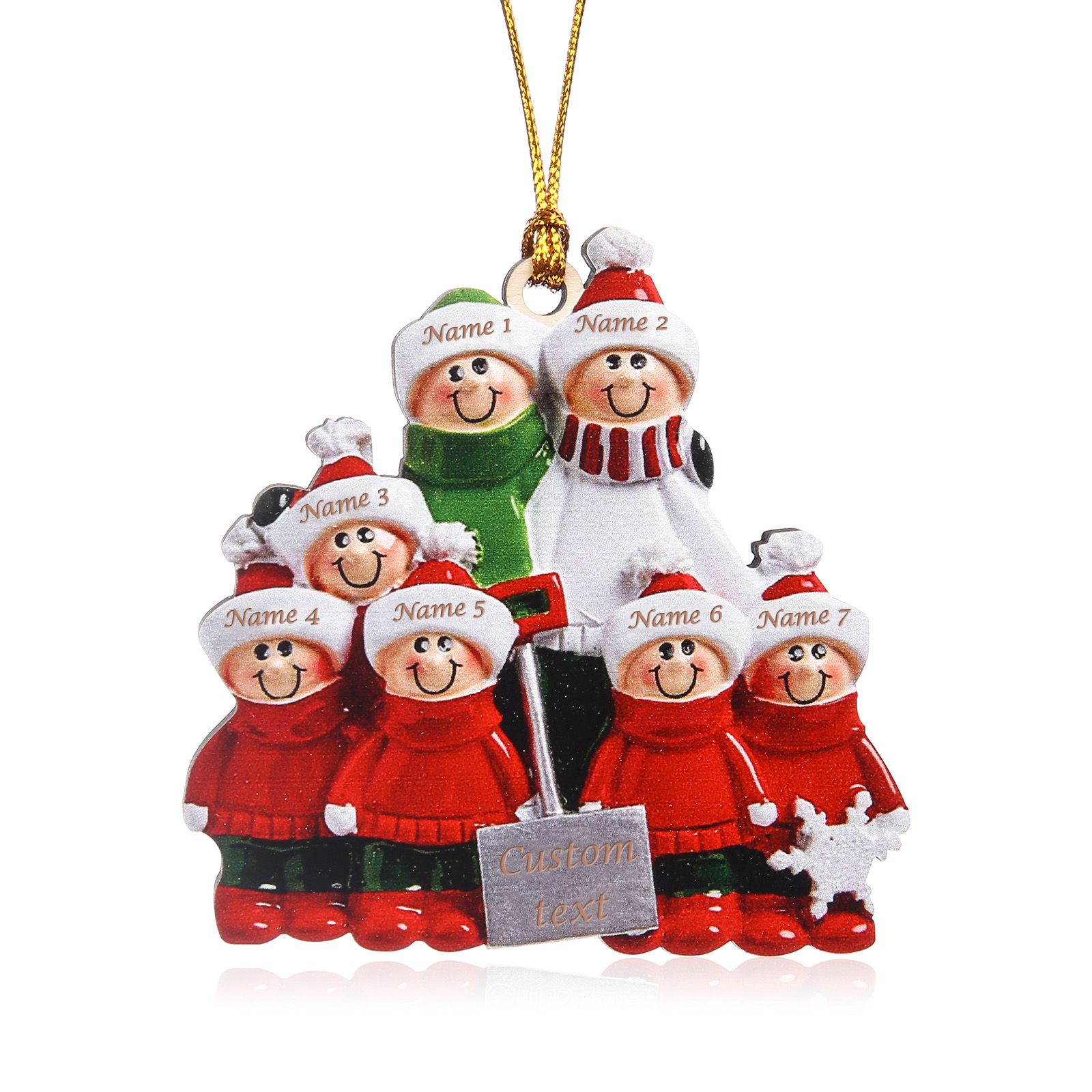 Décoration Sapin Noël Poupée 2-8 Prénoms Personnalisés avec Texte