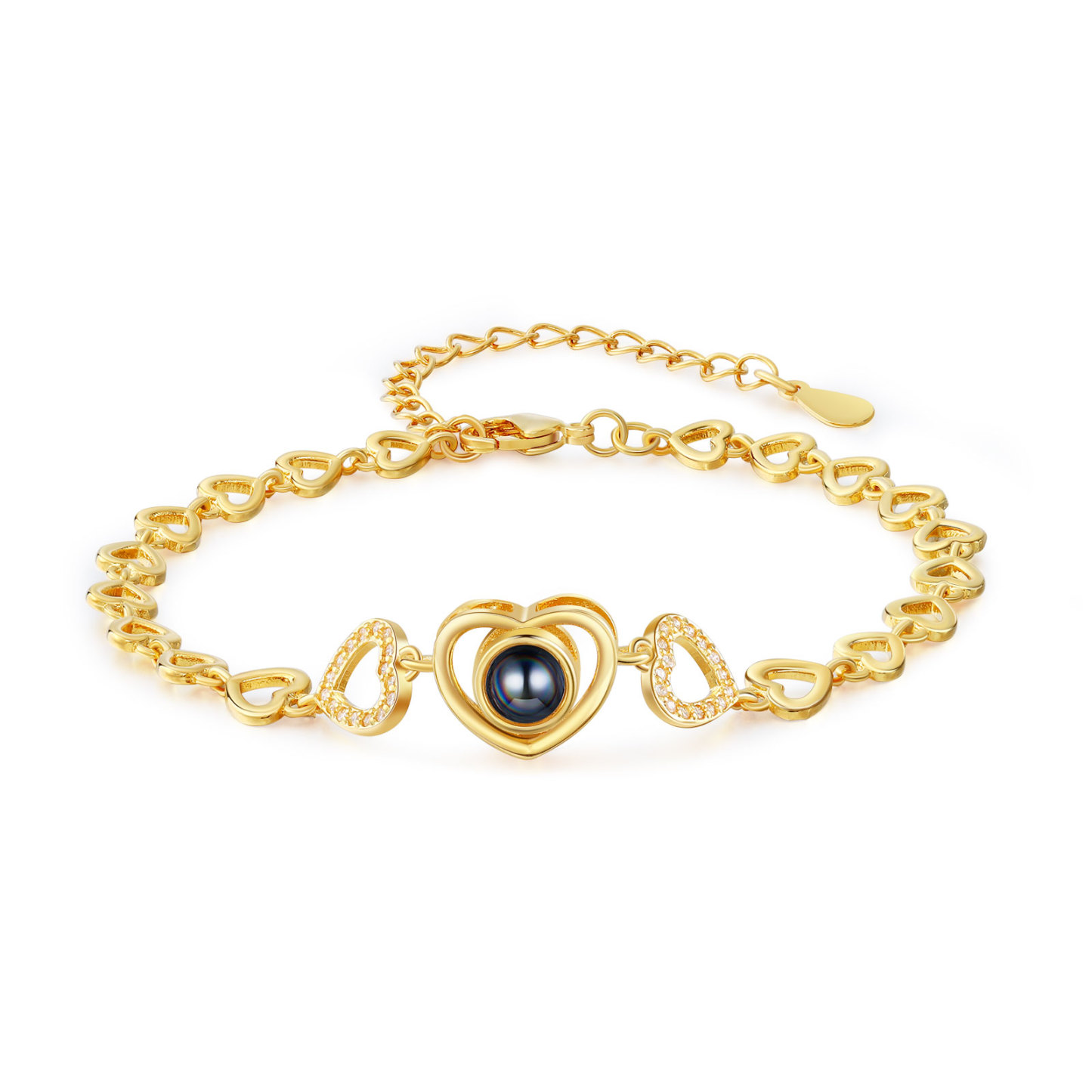 Bracelet Personnalisé avec Projection Photo - Bijou Cadeau Unique en Argent S925 | Jessemade