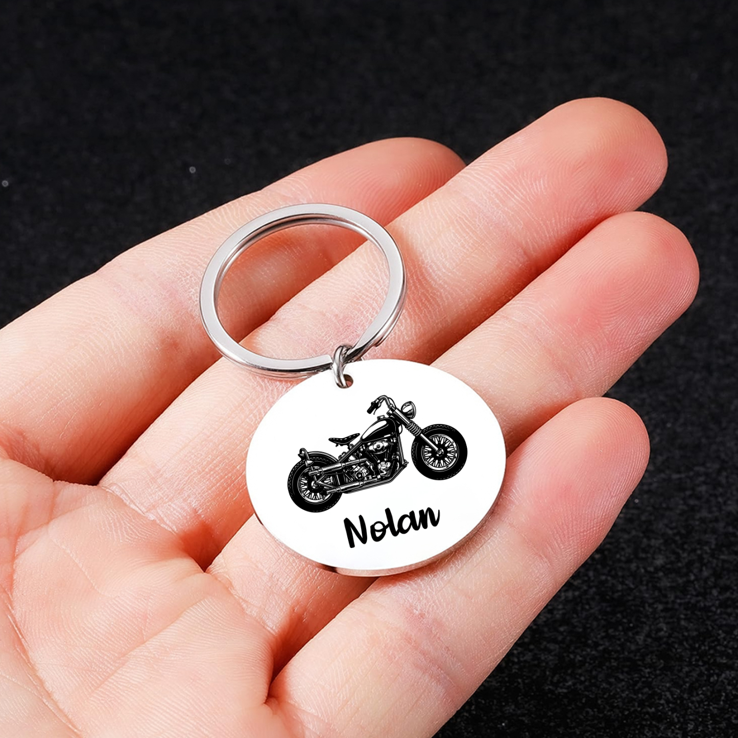 À mon Homme - Porte-Clés Moto 1 Prénom Personnalisé｜Jessemade