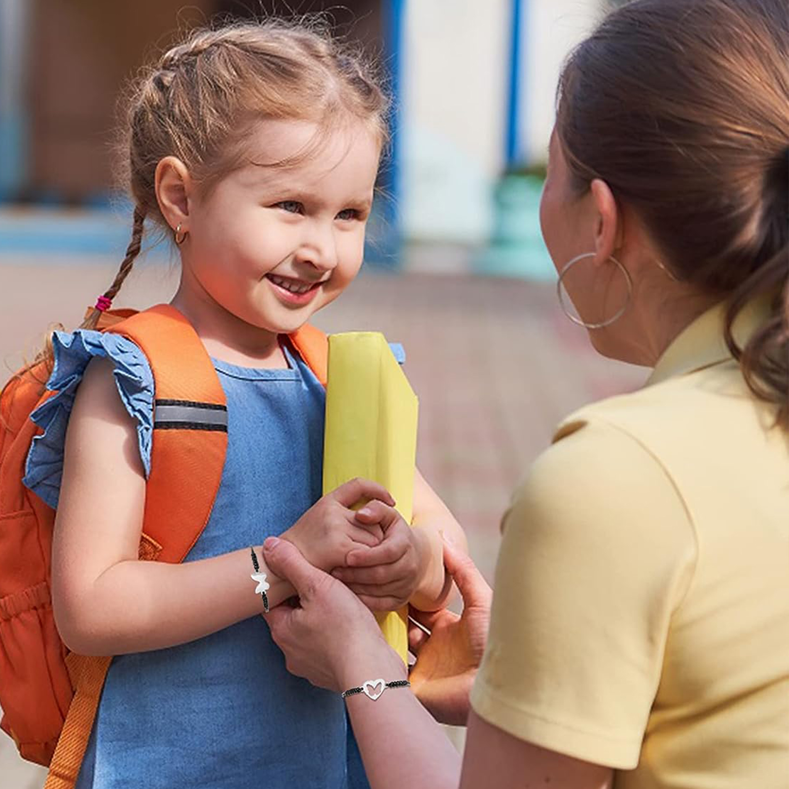 2PCS Ensemble de Bracelets Papillon Bracelet en Commun Cadeau Rentrée Scolaire Premier jour d’école｜Jessemade