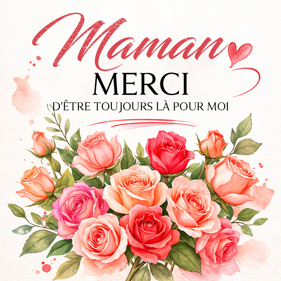 Carte pour Merci Maman cadeau Fête des Mères anniversaire merci pour être toujours là pour moi pour maman | Jessemade