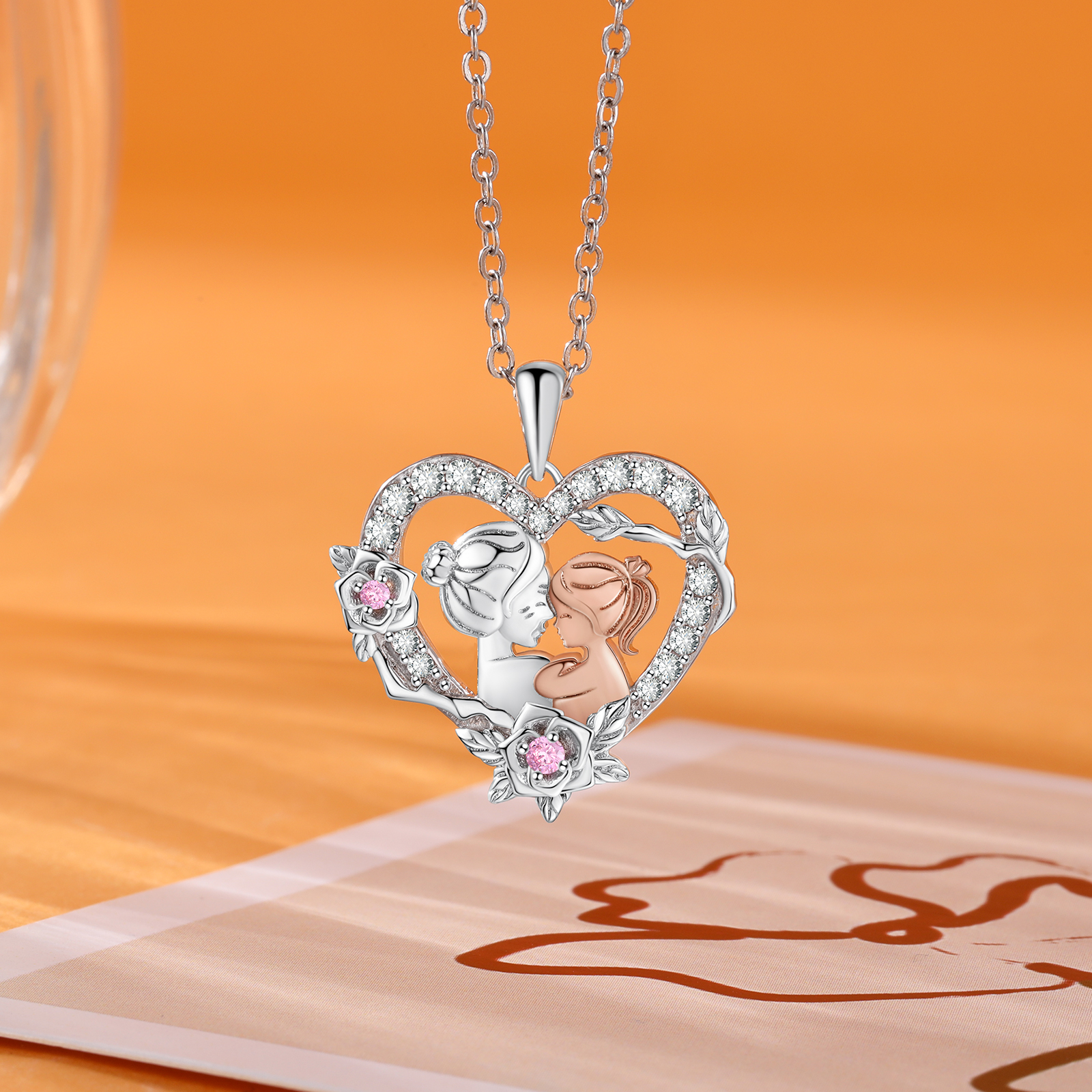 Collier Coeur MAMIJUX - Cadeau Personnalisé Maman Ou Grand-mère
