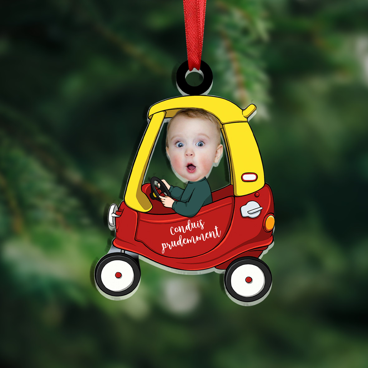 Ornements Acrylique Voiture 1 Photo Personnalisée