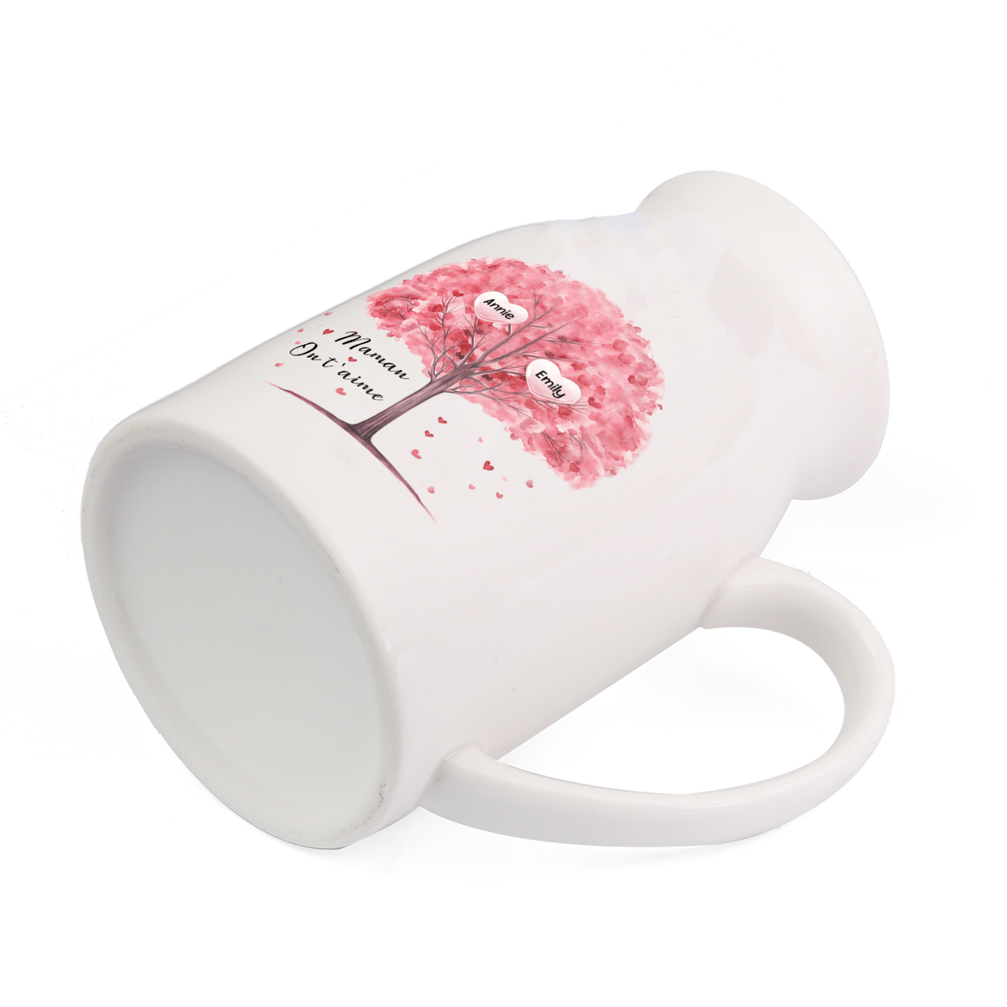 Vase à Fleurs Arbre 2 Prénoms Personnalisés avec Texte Décoration de la Maison