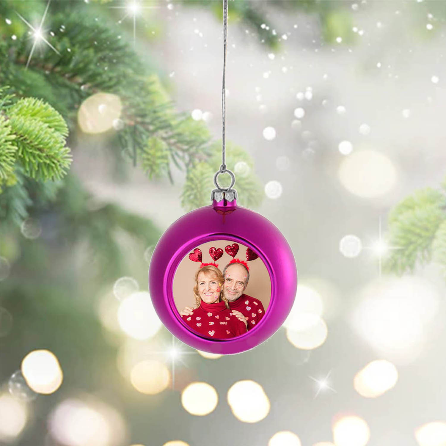 Ornements Boule de Noël 1 photo Personnalisés boule de noël | Jessemade