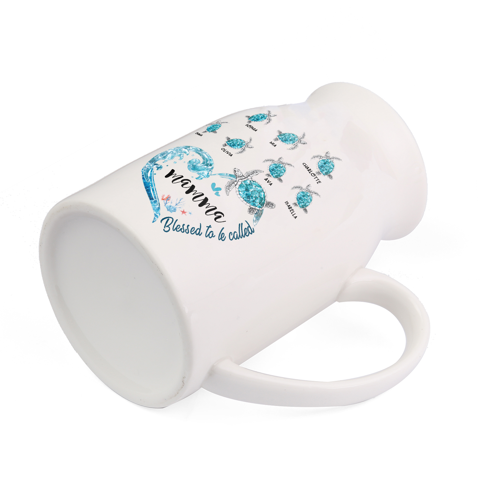 Vase à Fleurs Tortue de Mer 7 Prénoms Personnalisés avec 1 Texte Décoration de la Maison