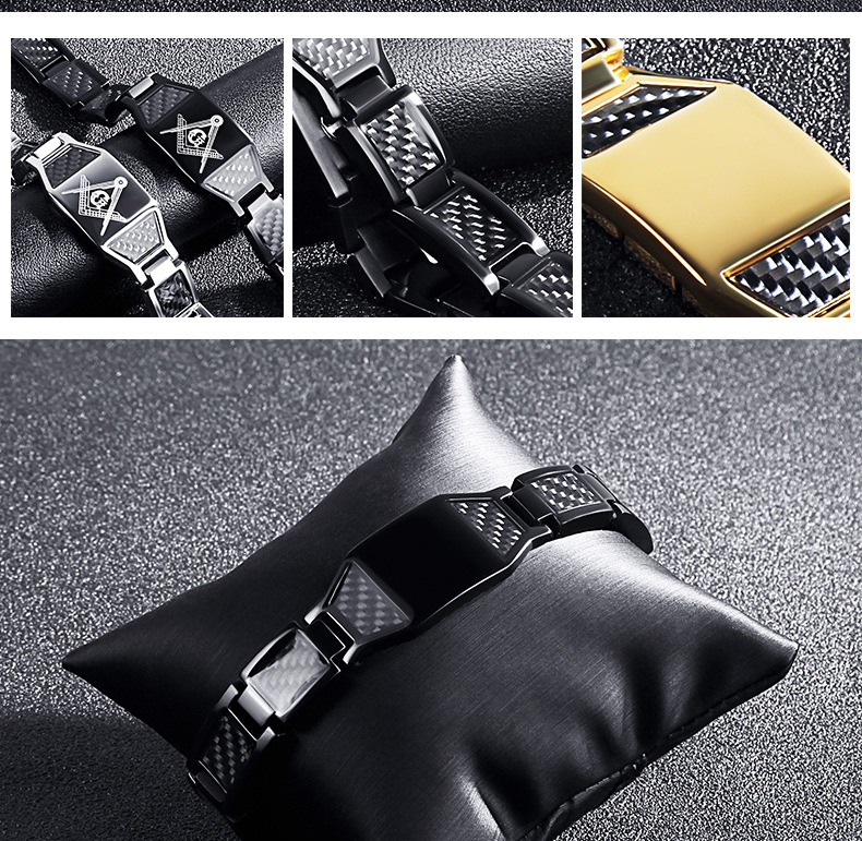 Bracelet magnétique 1 Prénom Personnalisé en Acier au titane