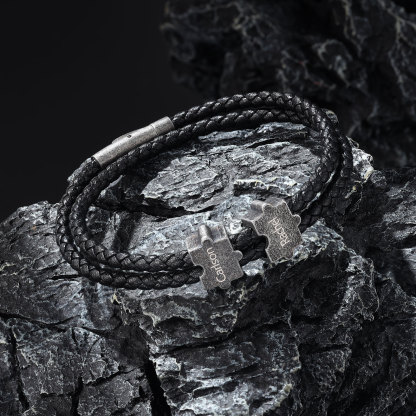 Bracelet Homme 2-4 Prénoms Personnalisés