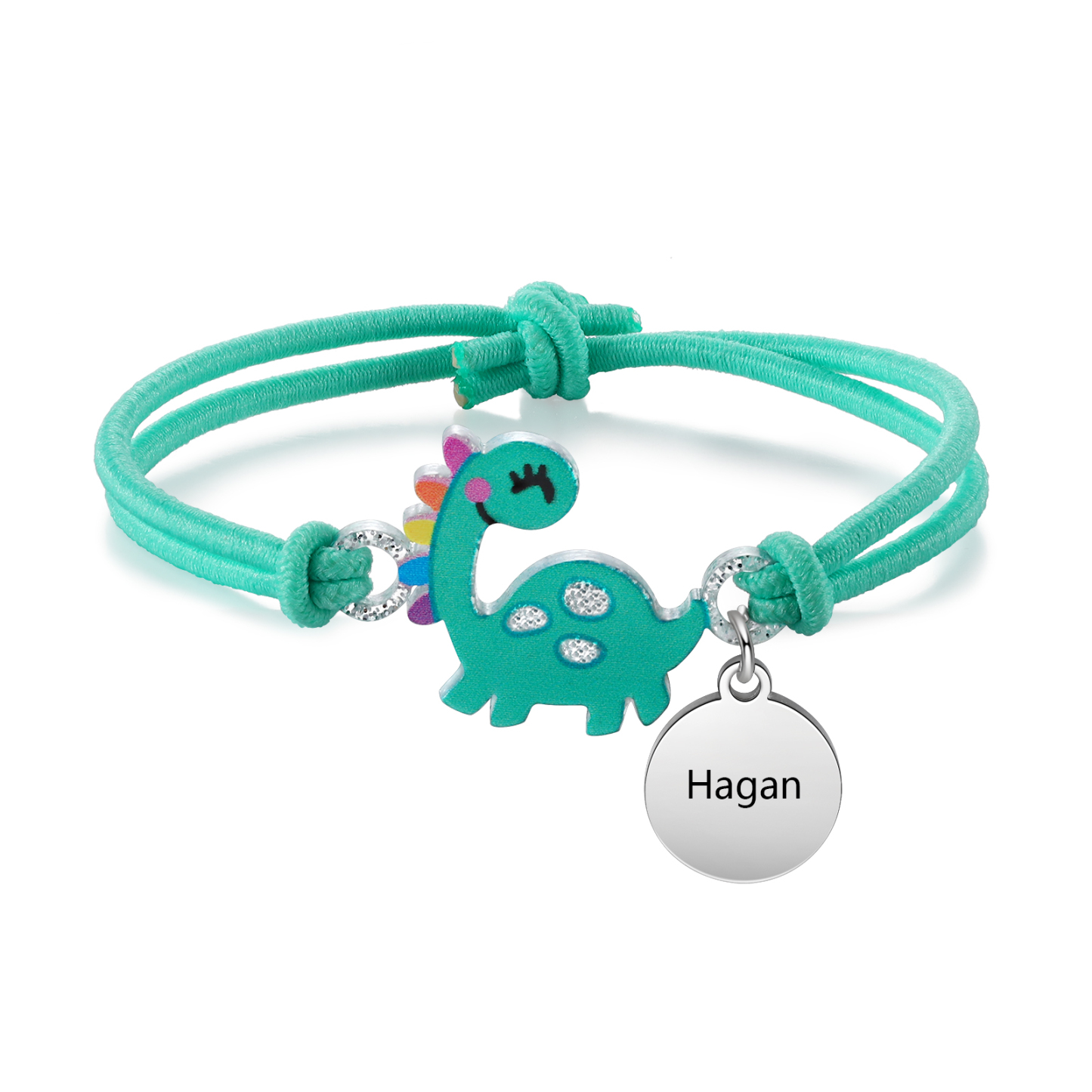 Bracelet Dinosaure Prénom Personnalisé Cadeau pour Enfants