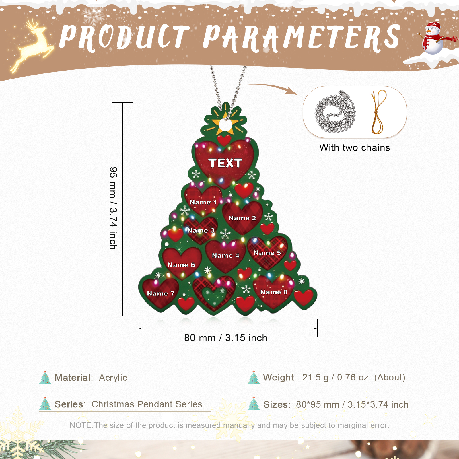 DPKOW Lot De 8 Porte-billets De Noël Pour Cadeaux En Espèces