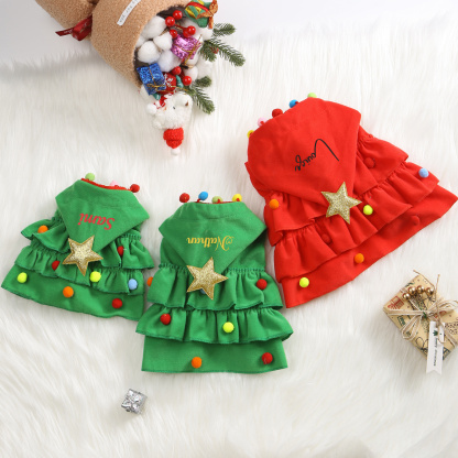 Costume de Noël pour Animaux – Déguisement Sapin pour Chien ou Chat | Tenue Festive Adorable pour les Fêtes