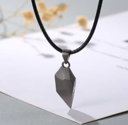 À Ma Petite Amie -Collier breloque Coeur 2 Lettres personnalisés Avec aimant pour Couple