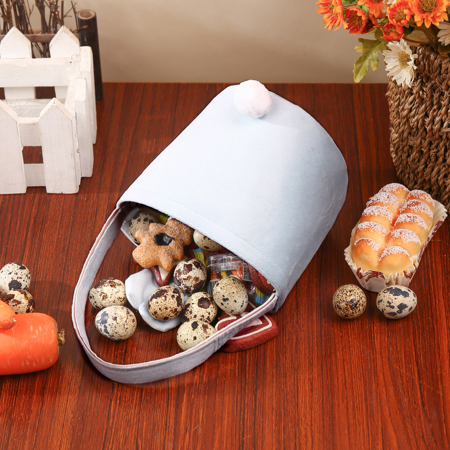 Sac de Pâques Lapin 1 Prénom Personnalisé Tote Bag Enfant