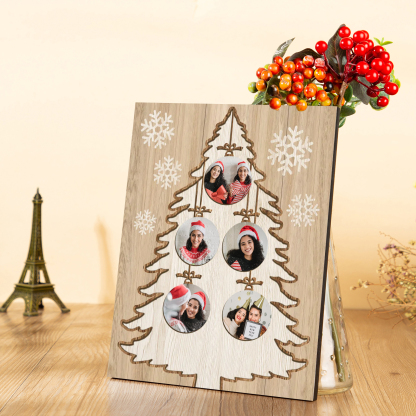 Cadre en Bois Sapin de Noël 5 Photos Personnalisées | Jessemade