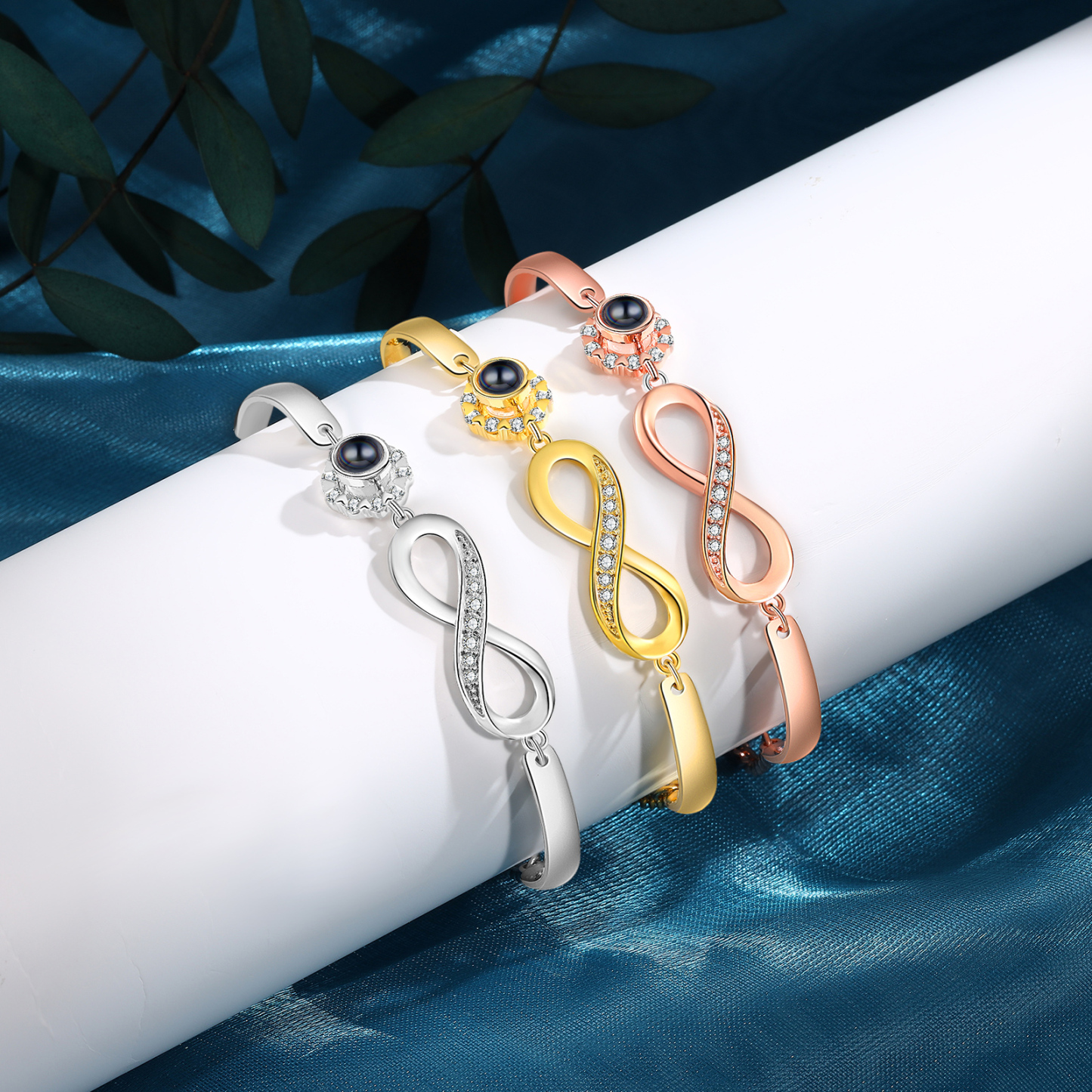 À Ma Marraine Bracelet Infini de Projection Photo Personnalisée Bracelet Femmes | Jessemade