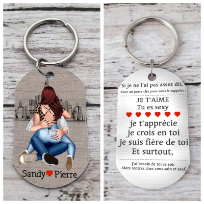 Porte-Clés 2 Prénoms Personnalisés pour Couple