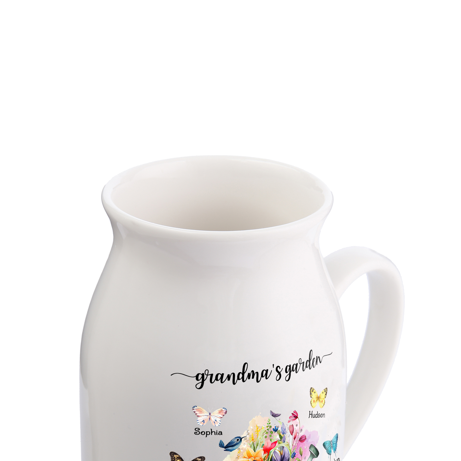 Vase à Fleurs 6 Prénoms Personnalisés avec 1 Texte Décoration de la Maison